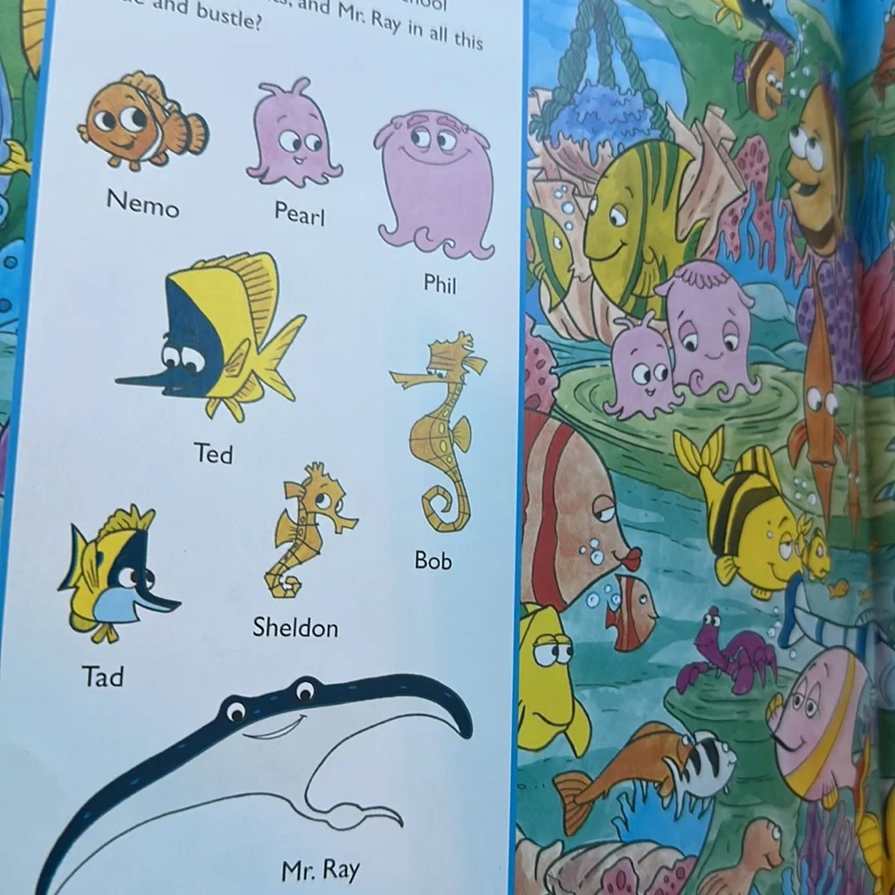 Disney Pixar Finding Nemo 2003 Look & Find Book + Pearl Figure